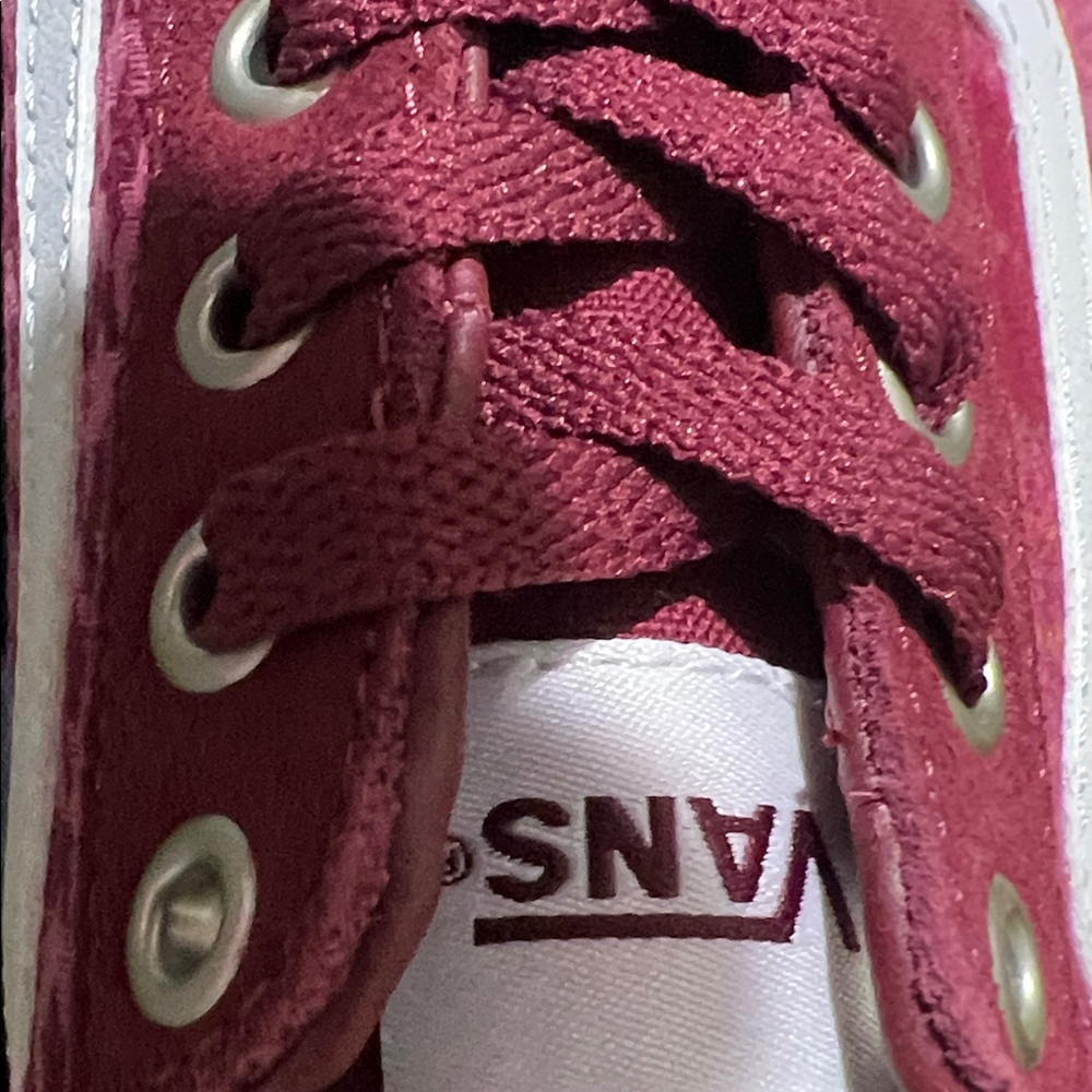 Vans Burgundy Platform Old Skool Women's Sneakers - Picture 9 of 9